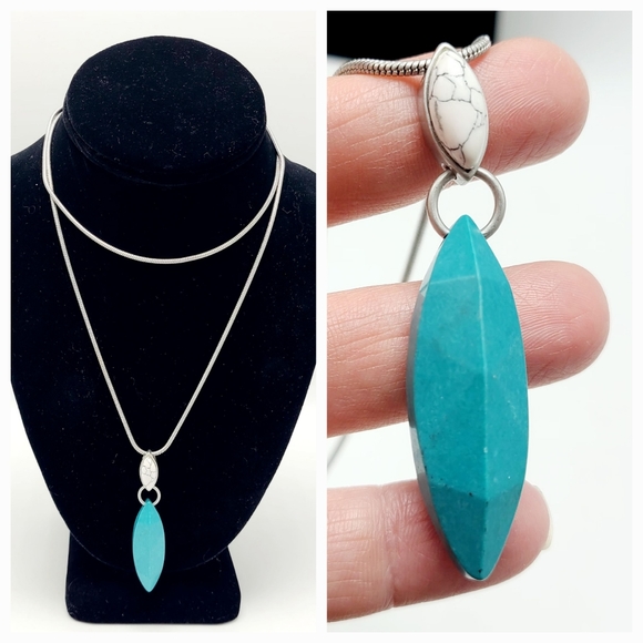 Lia Sophia Jewelry - Lia Sophia Turquoise pendant long necklace